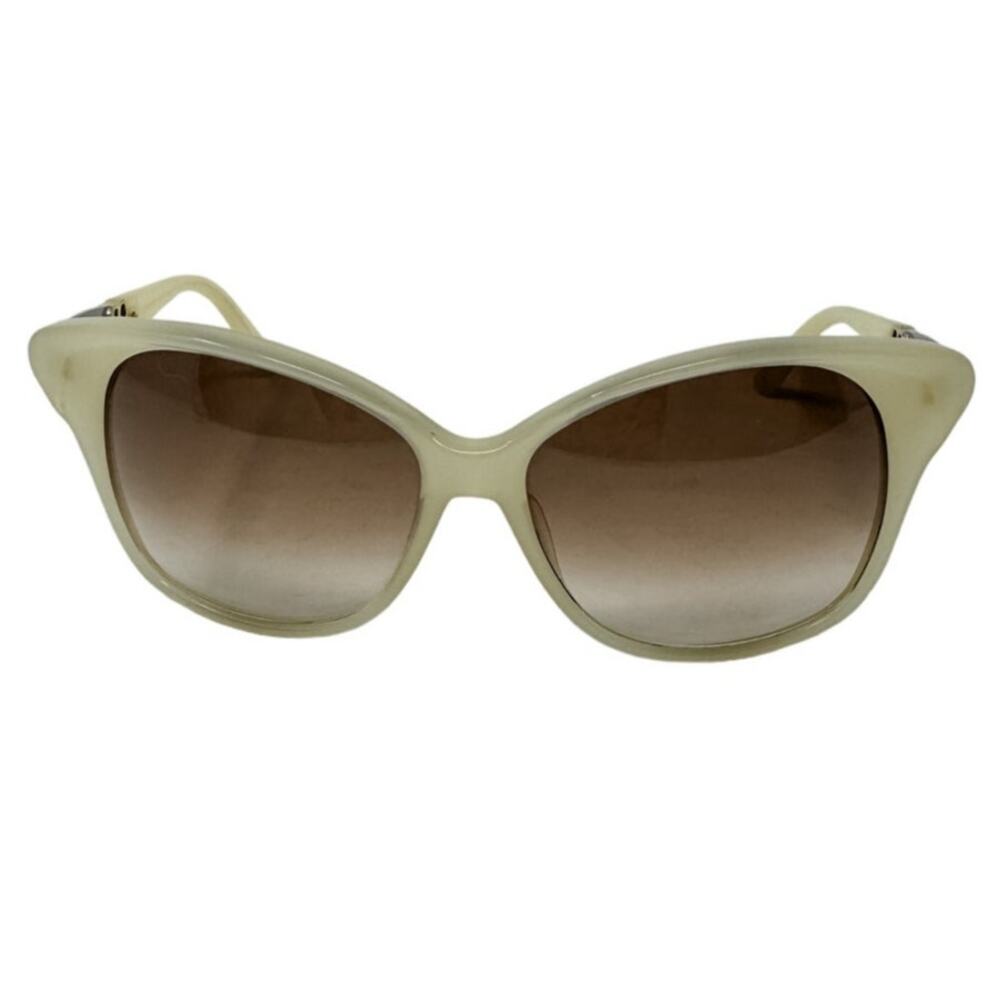 Balenciaga Retro Future Cat Eye Sunglasses ivory BB logo w/ case - Picture 2 of 11